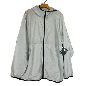 Gap Fit Photoflash Firefly Reflective Windbreaker Safety Jacket NEW SZ XL Silver